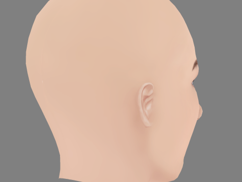 Mariya Poezzhaeva Head - No Hair - Low poly head for game Modelo 3D