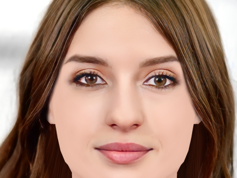Maria Valverde Head - No Hair - Low poly head for game 3Dモデル