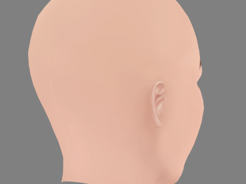 Maria Valverde Head - No Hair - Low poly head for game Modelo 3D