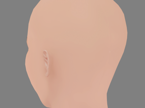 Maria de Nati Head - No Hair - Low poly head for game Modelo 3D