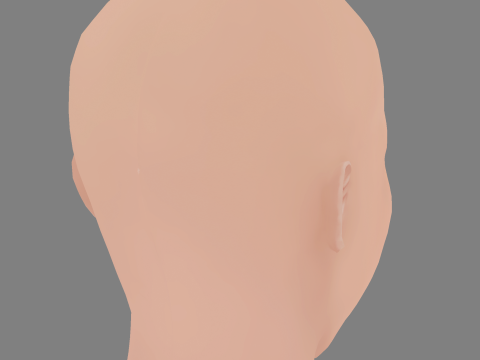 Maria de Nati Head - No Hair - Low poly head for game Modelo 3D