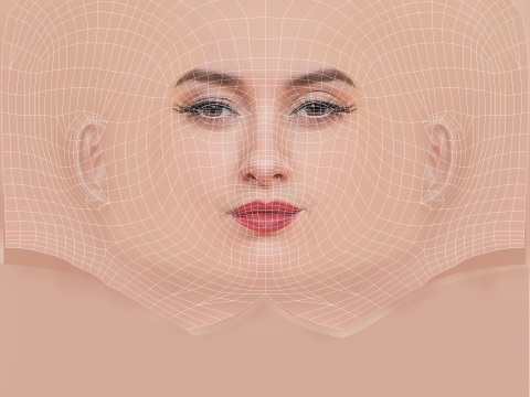 Maria de Nati Head - No Hair - Low poly head for game Modelo 3D