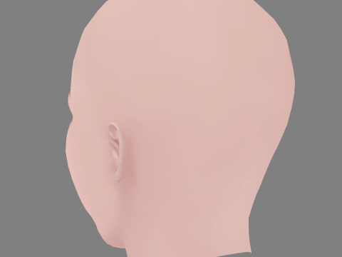 Maria Hervas Head - No Hair - Low poly head for game Modèle 3D