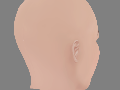 Maria Chiara Giannetta Head - No Hair - Low poly head for game Modelo 3D