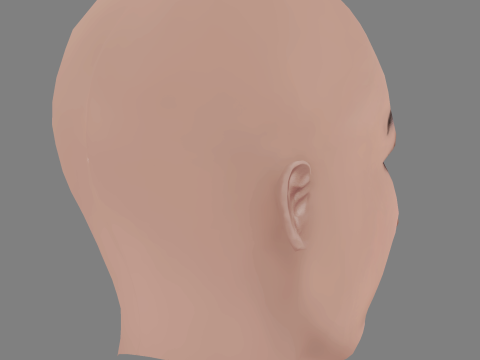 Maria Chacon Head - No Hair - Low poly head for game Modelo 3D