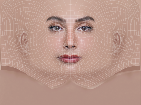 Maria Chacon Head - No Hair - Low poly head for game Modelo 3D