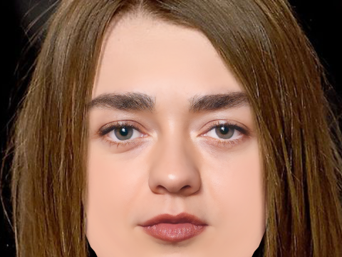 Maisie Williams Head - No Hair - Low poly head for game 3D Model