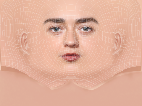 Maisie Williams Head - No Hair - Low poly head for game 3D Model
