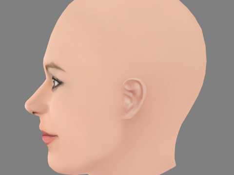 Maggie Civantos Head - No Hair - Low poly head for game Modello 3D