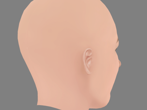 Maggie Civantos Head - No Hair - Low poly head for game Modello 3D