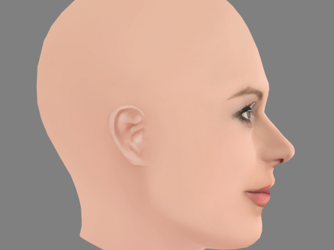 Maggie Civantos Head - No Hair - Low poly head for game Modello 3D