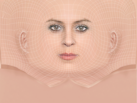 Maggie Civantos Head - No Hair - Low poly head for game Modello 3D