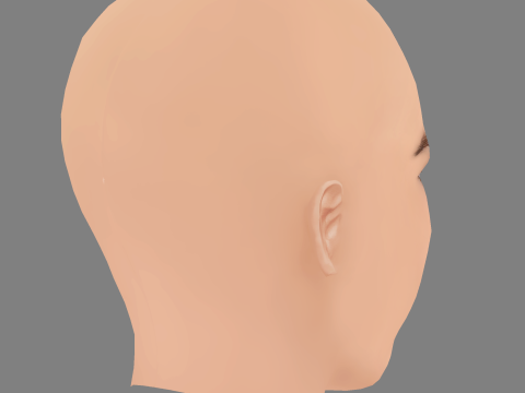 Madison Pettis Head - No Hair - Low poly head for game 3Dモデル