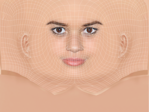 Madison Pettis Head - No Hair - Low poly head for game 3Dモデル