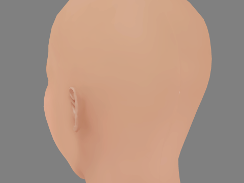Maddie Ziegler Head - No Hair - Low poly head for game 3D मॉडल