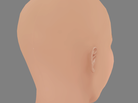 Maddie Ziegler Head - No Hair - Low poly head for game 3D मॉडल