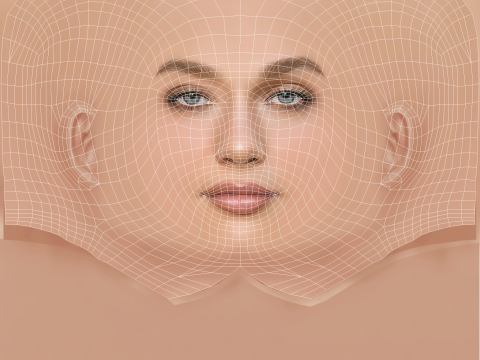 Maddie Ziegler Head - No Hair - Low poly head for game 3D मॉडल