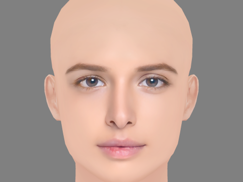 Lyubov Aksyonova Head - No Hair - Low poly head for game 3D 模型