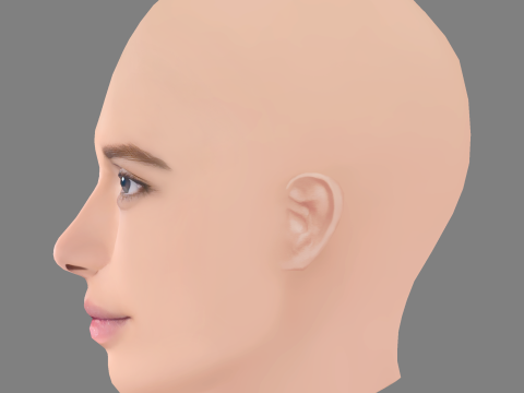 Lyubov Aksyonova Head - No Hair - Low poly head for game 3D 模型