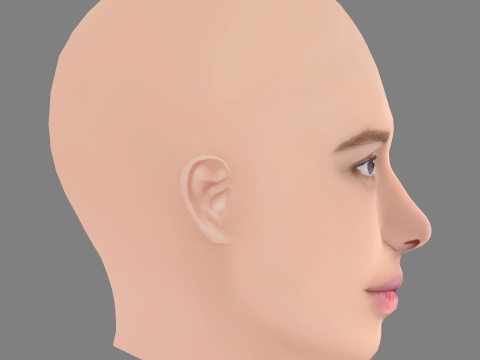 Lyubov Aksyonova Head - No Hair - Low poly head for game 3D 模型