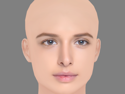 Lyubov Aksyonova Head - No Hair - Low poly head for game 3D 模型