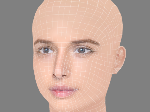 Lyubov Aksyonova Head - No Hair - Low poly head for game 3D 模型