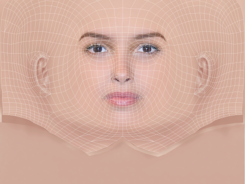 Lyna Khoudri Head - No Hair - Low poly head for game 3D Model