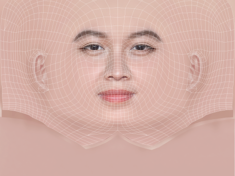 Lucie Zhang Head - No Hair - Low poly head for game 3D Model