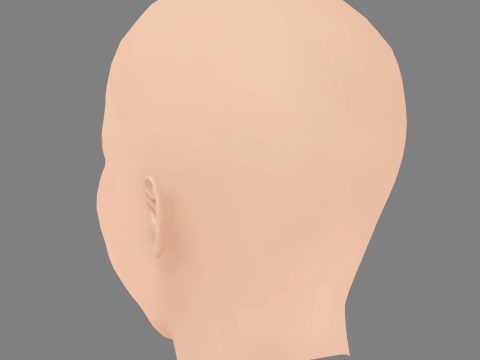 Lola Creton Head - No Hair - Low poly head for game Modèle 3D