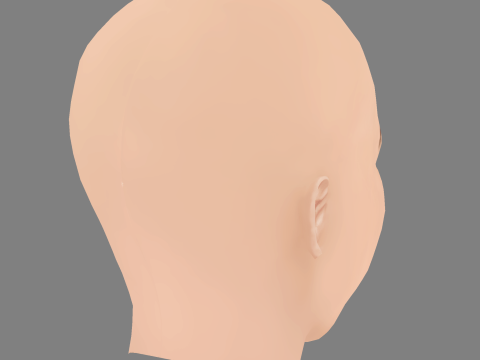 Lola Creton Head - No Hair - Low poly head for game Modèle 3D