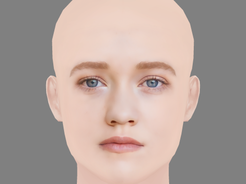 Liv Hewson Head - No Hair - Low poly head for game 3D 模型