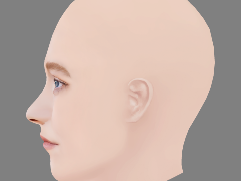 Liv Hewson Head - No Hair - Low poly head for game 3D 模型