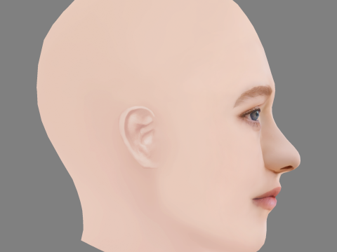 Liv Hewson Head - No Hair - Low poly head for game 3D 模型