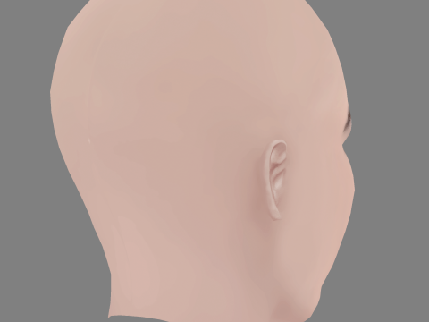 Leticia Sabatella Head - No Hair - Low poly head for game 3D-Modell