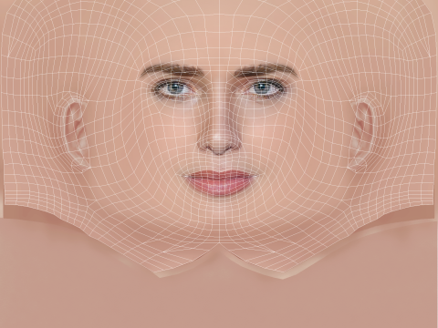 Leticia Colin Head - No Hair - Low poly head for game Model 3D