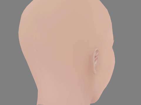 Lea Seydoux Head - No Hair - Low poly head for game Modello 3D