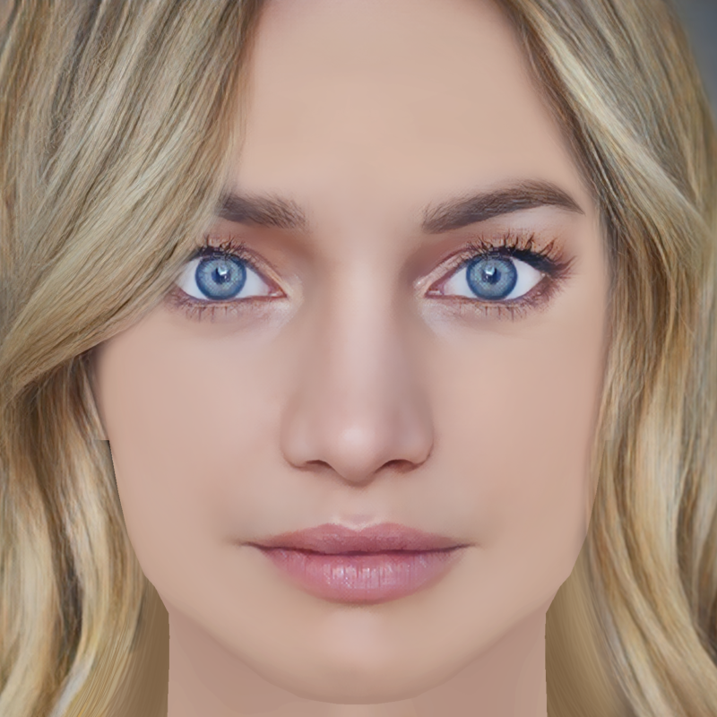Laurence Leboeuf Head - No Hair - Low poly head for game 3D 모델 .c4d .max .obj .3ds .fbx .stl .blend