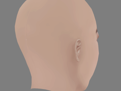 Laurence Leboeuf Head - No Hair - Low poly head for game 3D 모델