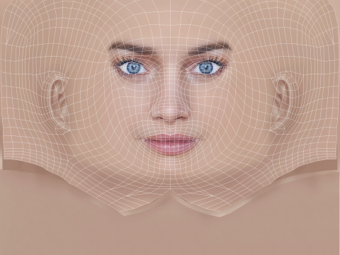 Laurence Leboeuf Head - No Hair - Low poly head for game 3D 모델