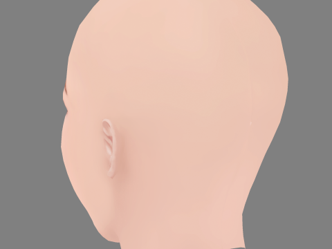 Kristine Froseth Head - No Hair - Low poly head for game Modelo 3D