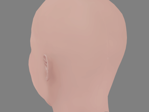 Julia Piaton Head - No Hair - Low poly head for game 3D 모델