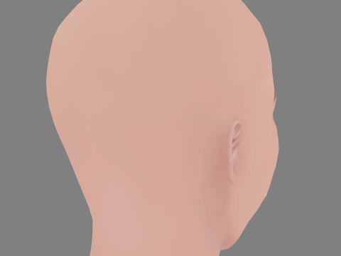 Josephine Japy Head - No Hair - Low poly head for game 3Dモデル
