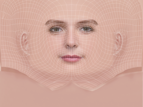 Josephine Japy Head - No Hair - Low poly head for game 3Dモデル