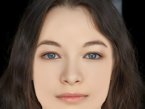 Jodelle Ferland Head - No Hair - Low poly head for game Modelo 3D