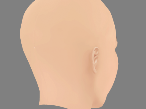Jessica Parker Kennedy Head - No Hair - Low poly head for game Model 3D