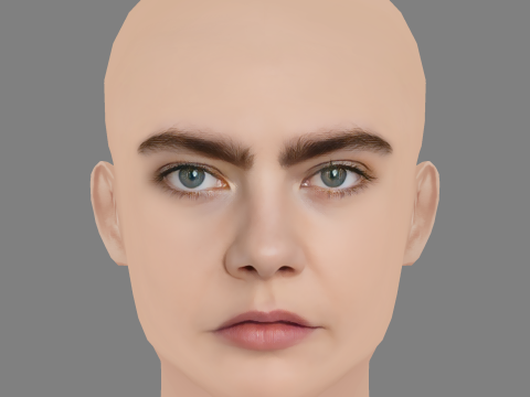 Isobel Jesper Jones Head - No Hair - Low poly head for game 3D 模型