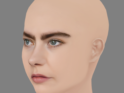 Isobel Jesper Jones Head - No Hair - Low poly head for game 3D 模型