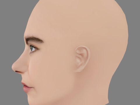 Isobel Jesper Jones Head - No Hair - Low poly head for game 3D 模型