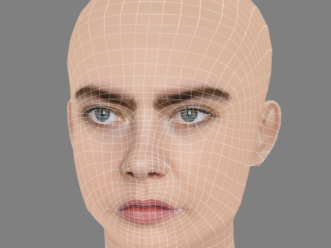 Isobel Jesper Jones Head - No Hair - Low poly head for game 3D 模型