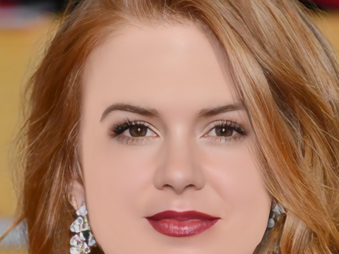 Isla Fisher Head - No Hair - Low poly head for game Modelo 3D